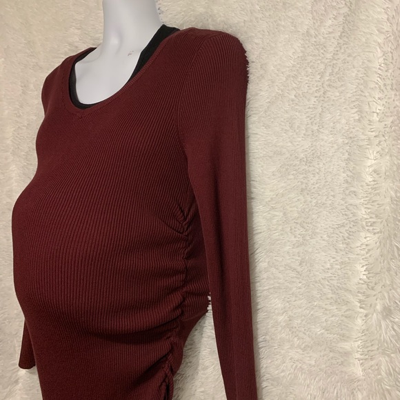 🆕Derek 𝐇𝐞𝐚𝐫𝐭 Rib LongSleeve Maternity Dress - Picture 16 of 16
